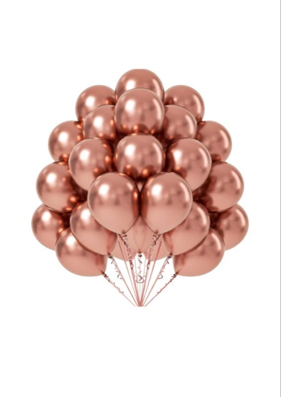 25 pcs Silver Metallic Chrome Balloons for Birthday Decoration items celebration Anniversary Girls Boys Men Women