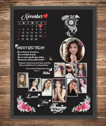 personalized A4 photo frame Birthday